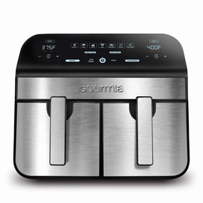 10-Qt. Dual Basket Digital Air Fryer with Smart Finish & Match Cook