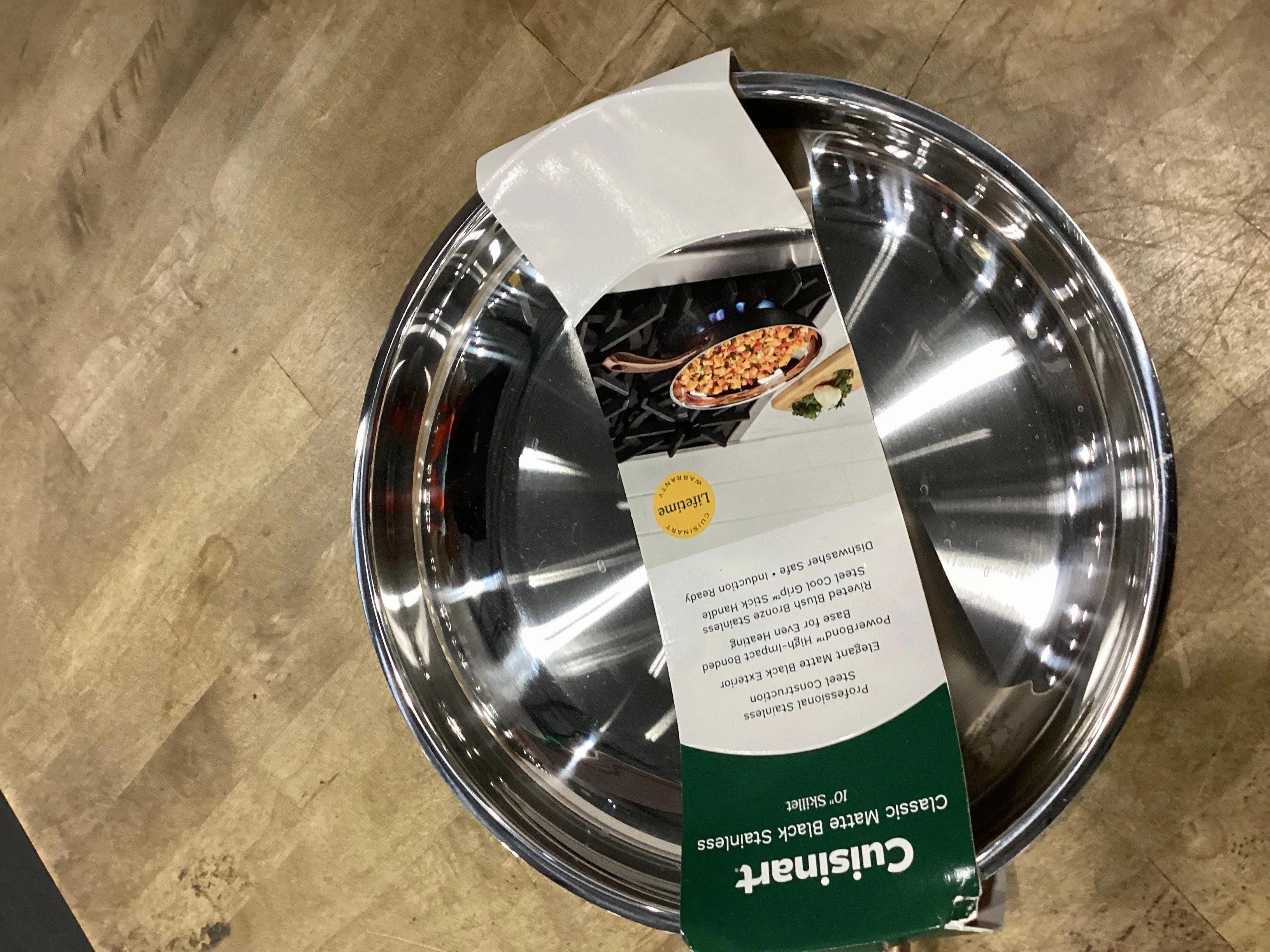10" Skillet Matte Black Stainless with Blush Bronze: Stainless Steel Pan, Even-Heating, Dishwasher-Safe