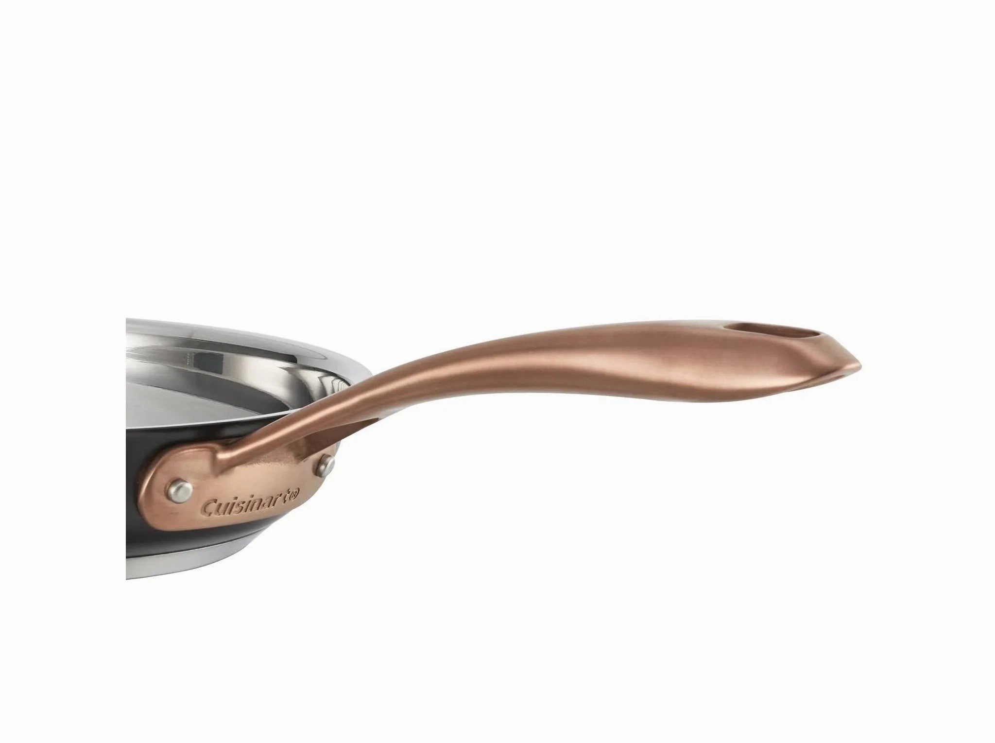 10" Skillet Matte Black Stainless with Blush Bronze: Stainless Steel Pan, Even-Heating, Dishwasher-Safe