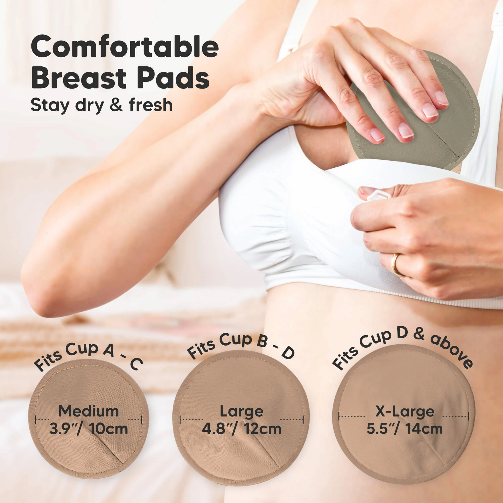 14-Pack Comfy Nursing Pads (Sable)