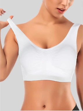 1S8007 4-Way Stretch Wireless Bra with Removable Padding and Wide Straps | Soft, Breathable, and Lightweight | Made in Colombia