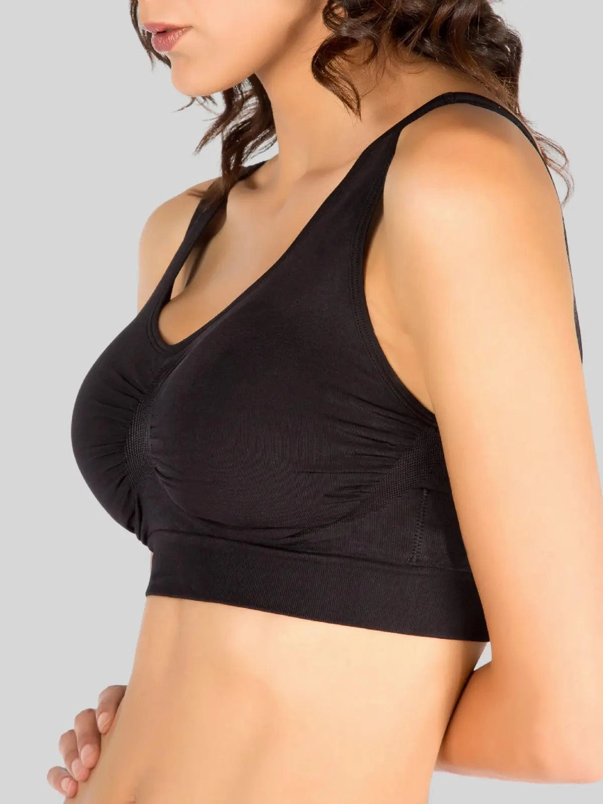 1S8007 4-Way Stretch Wireless Bra with Removable Padding and Wide Straps | Soft, Breathable, and Lightweight | Made in Colombia