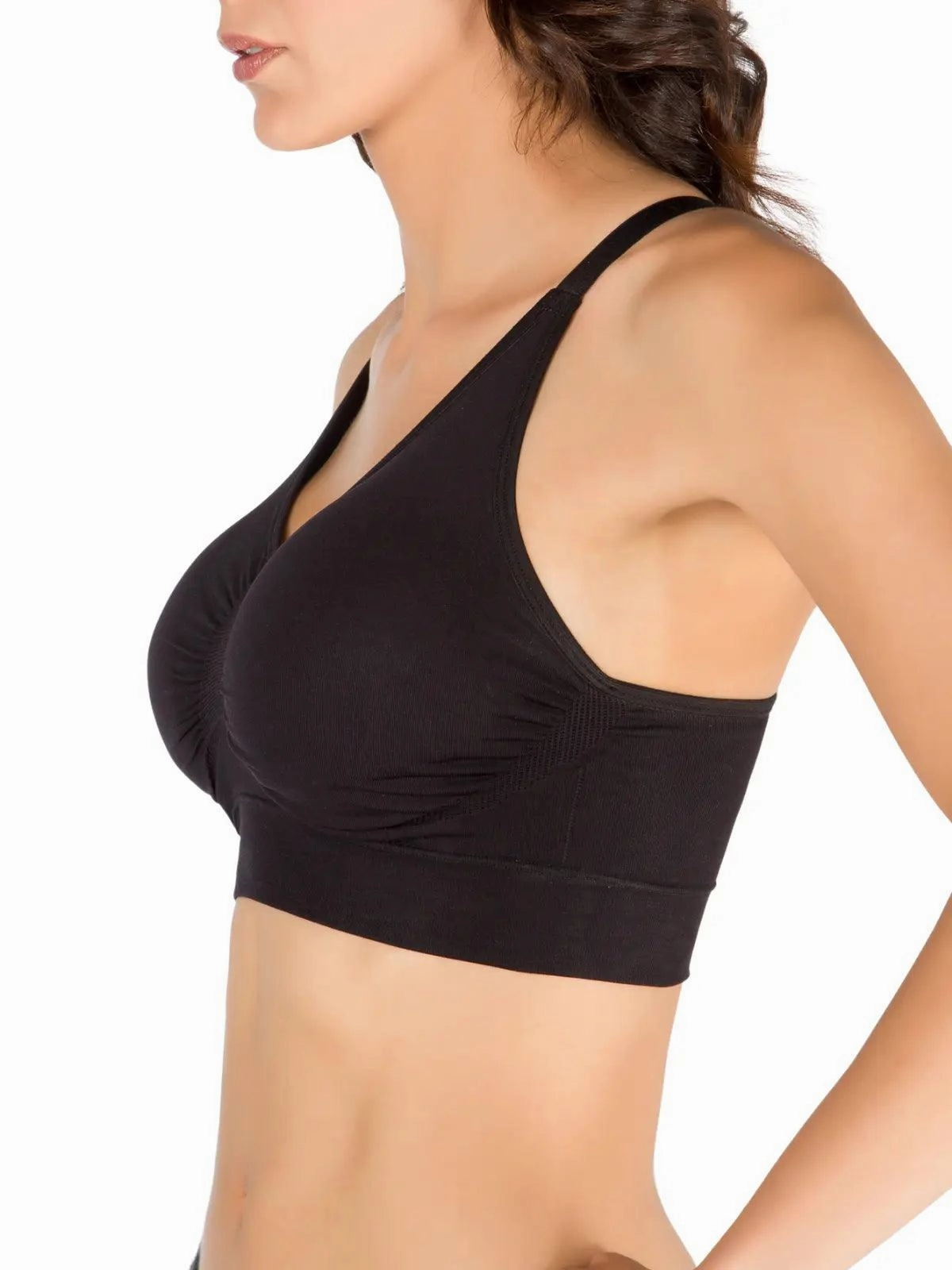 1S8027 Ultra-Comfort Seamless Wireless Bra with 4-Way Stretch and Cool-Feeling Fabric
