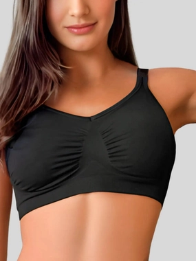 1S8027 Ultra-Comfort Seamless Wireless Bra with 4-Way Stretch and Cool-Feeling Fabric