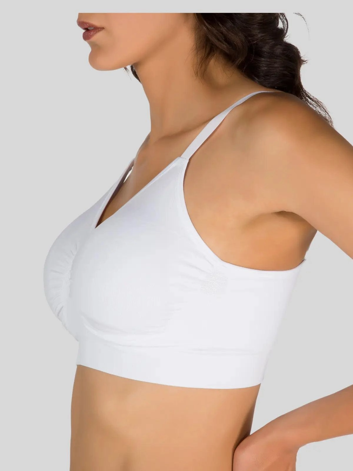 1S8027 Ultra-Comfort Seamless Wireless Bra with 4-Way Stretch and Cool-Feeling Fabric