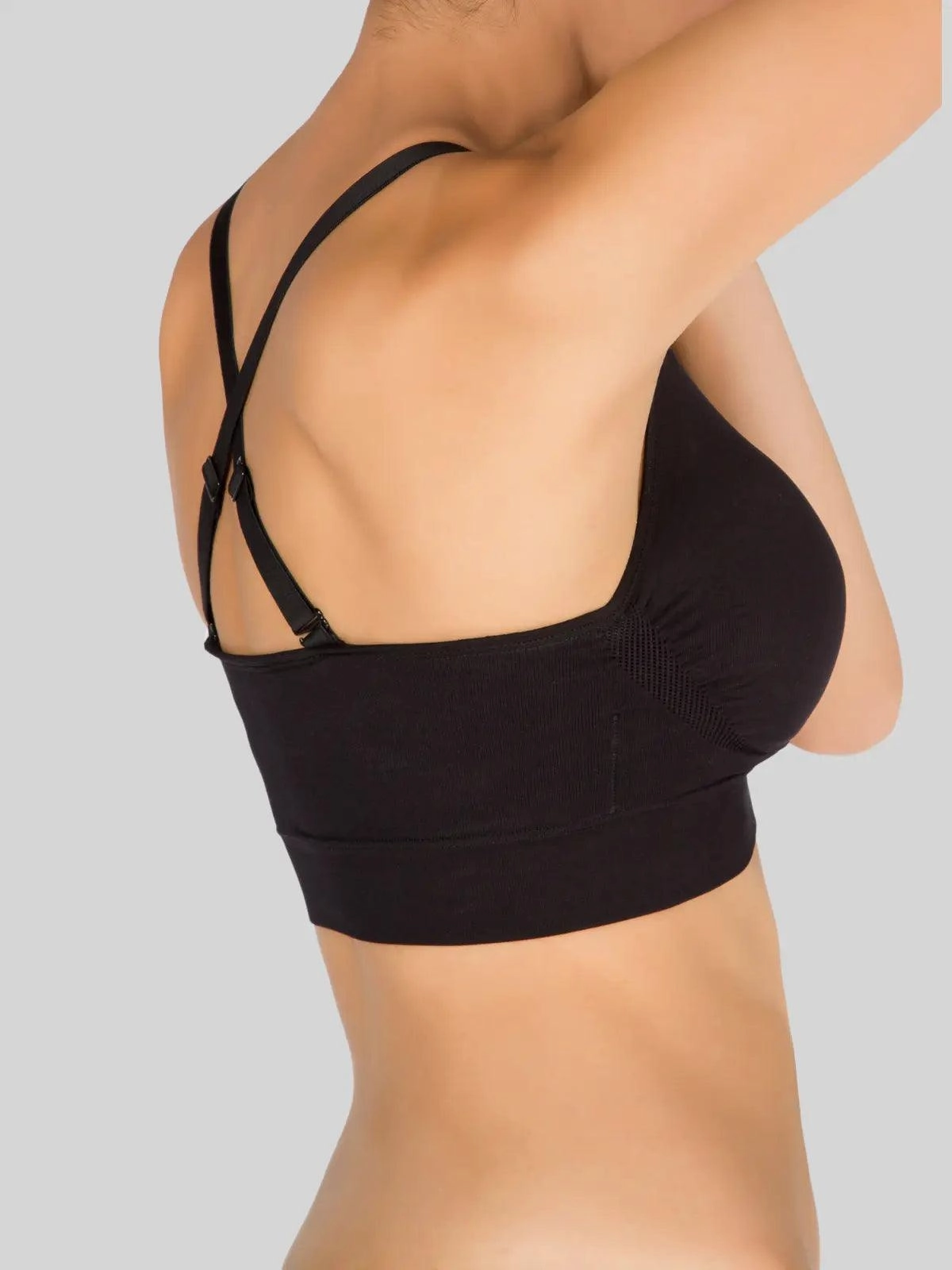 1S8027 Ultra-Comfort Seamless Wireless Bra with 4-Way Stretch and Cool-Feeling Fabric
