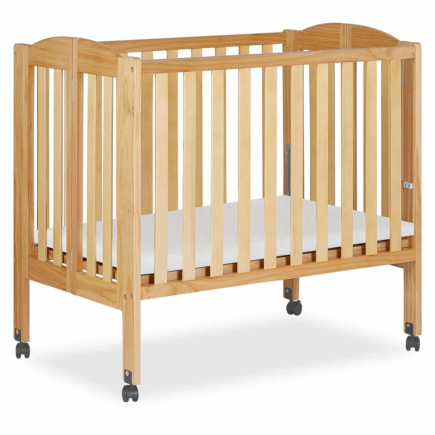 2 in 1 Folding Portable Crib- Natural