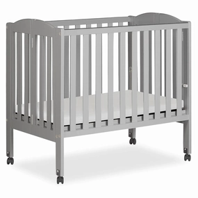 2-in-1 Folding Portable Mini Crib - Cool Grey