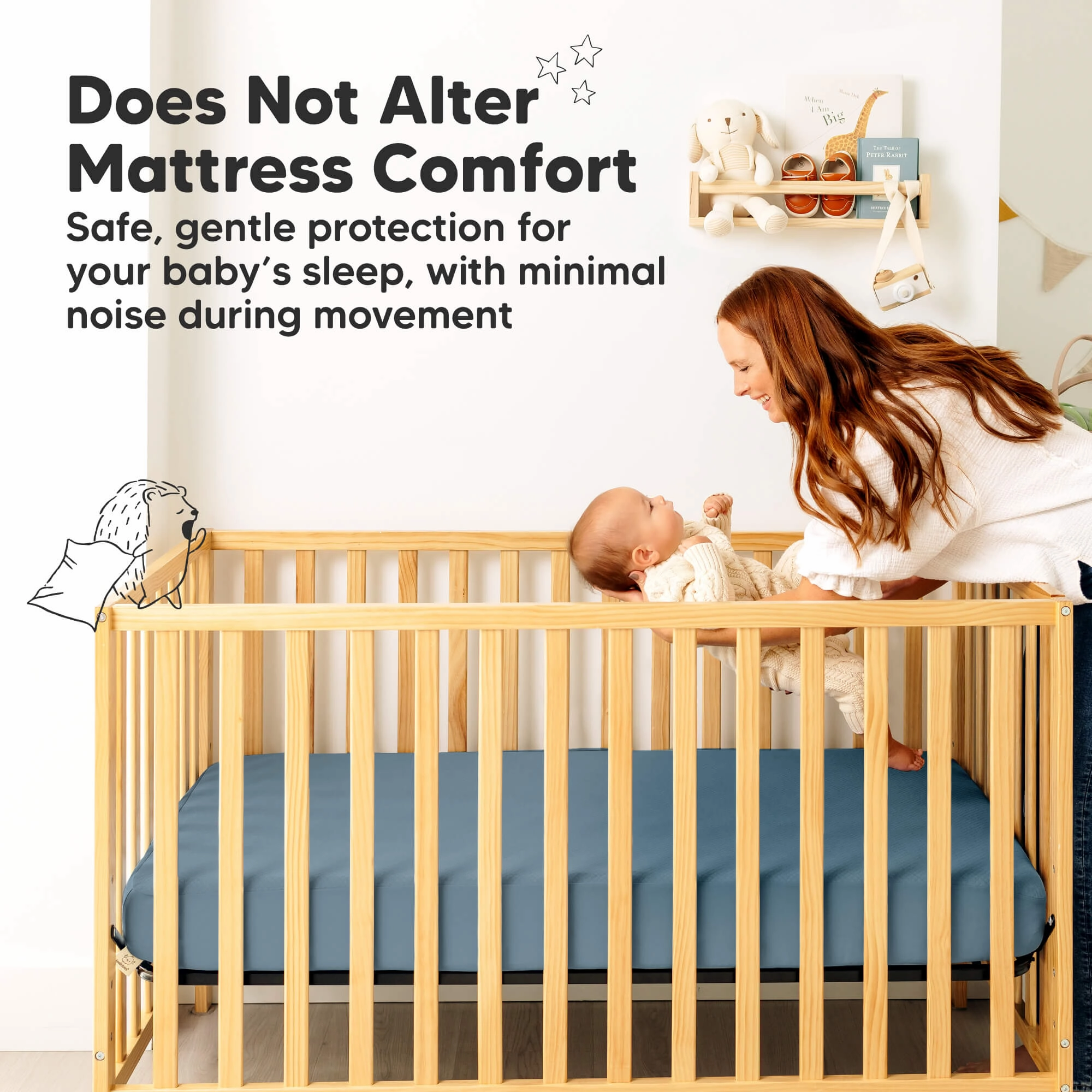 2-Pack Quin Protect  Waterproof Crib Mattress Protector (Lagoon)
