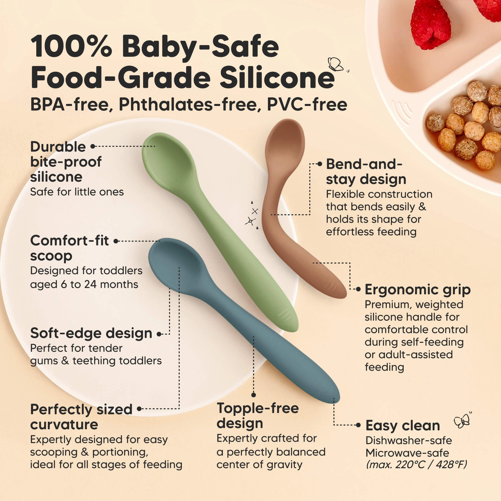 3-Pack Prep Baby Spoons (Desert)
