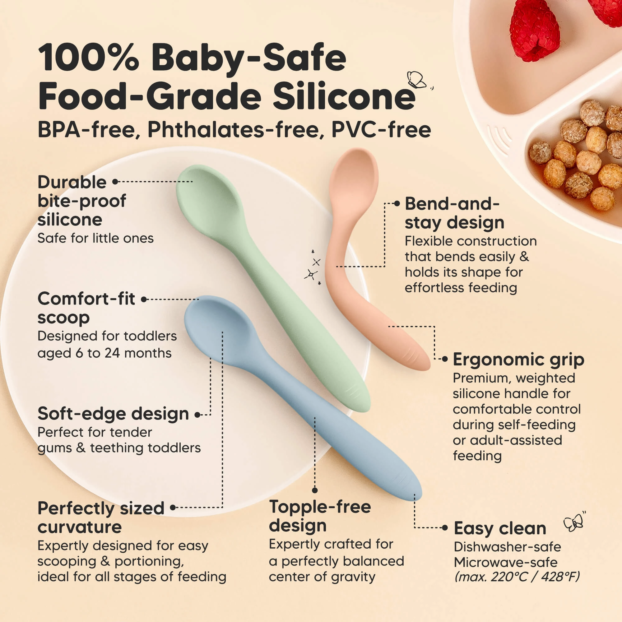 3-Pack Prep Baby Spoons (Mellow)