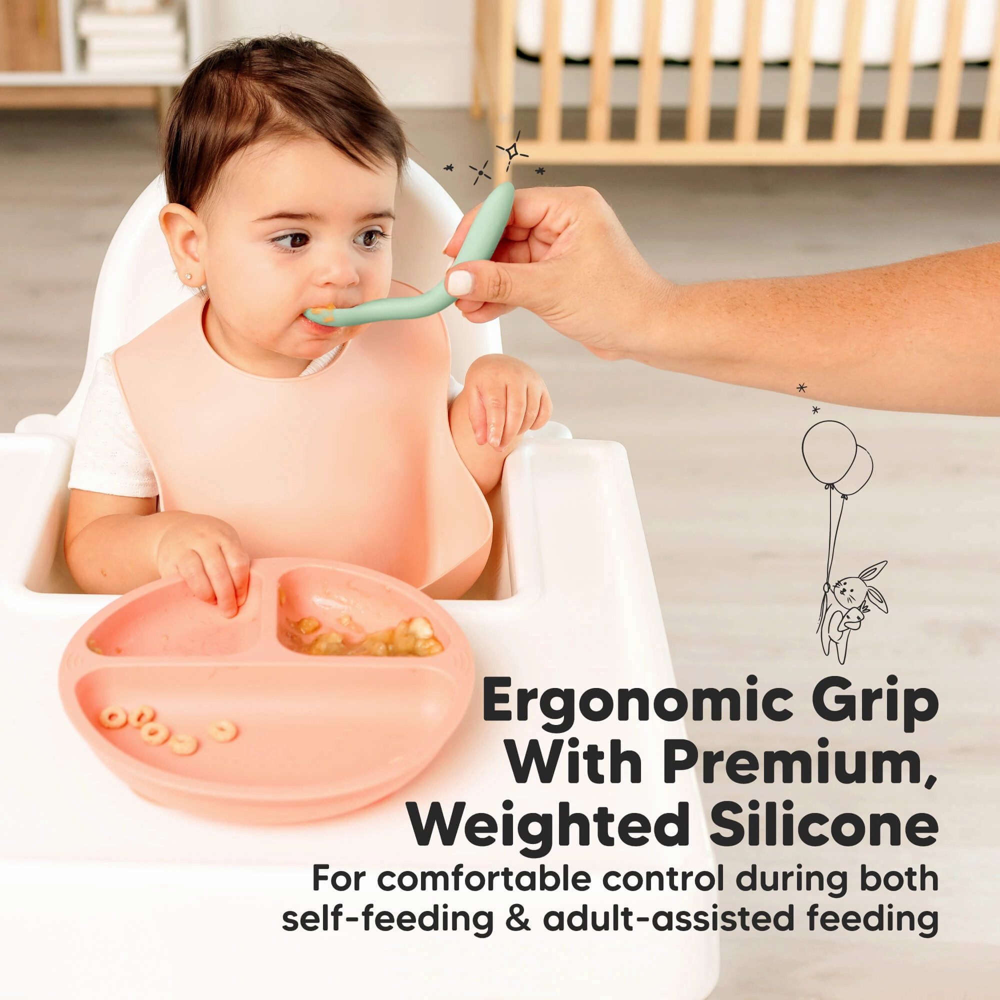 3-Pack Prep Baby Spoons (Pastel Sky)