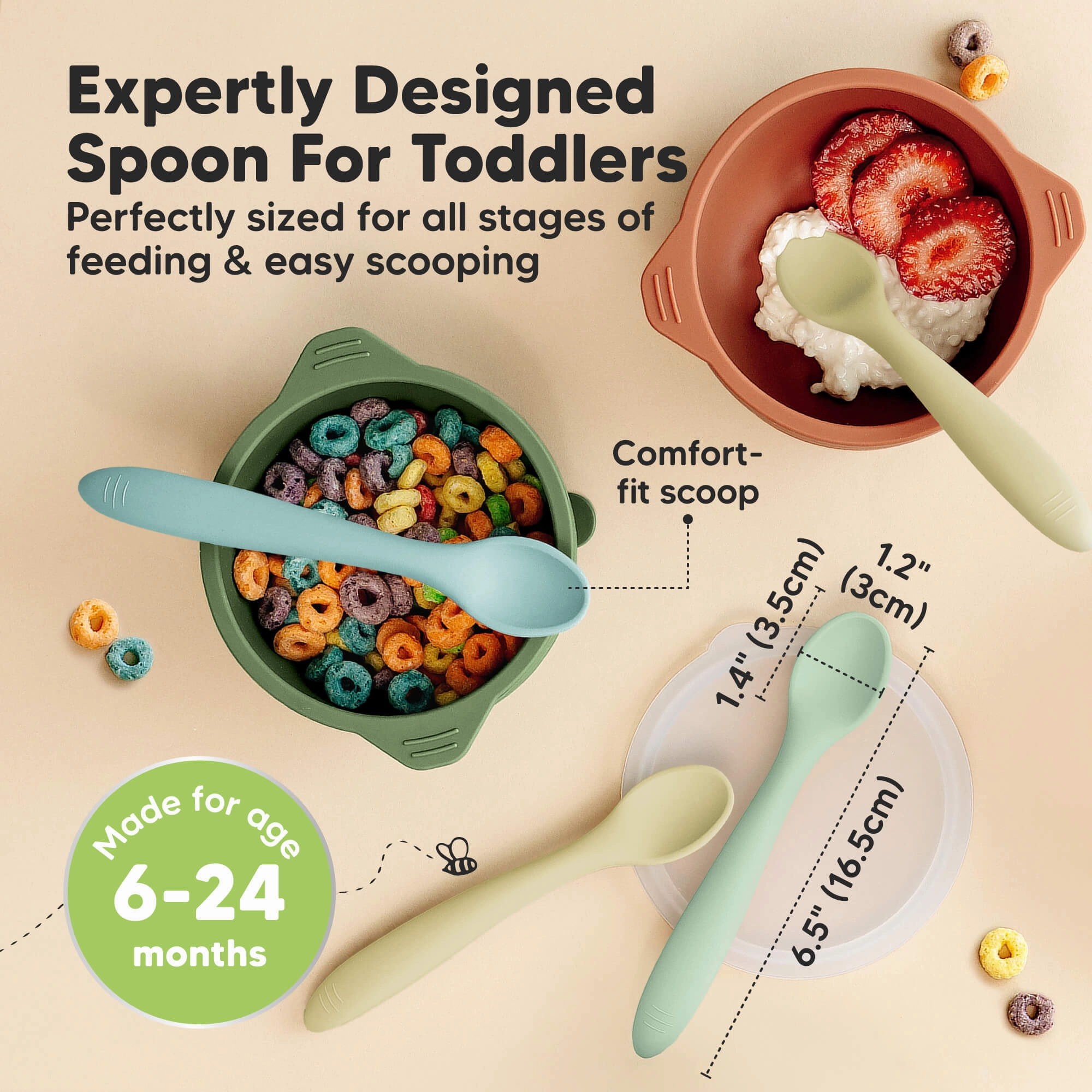3-Pack Prep Baby Spoons (Pastel Sky)