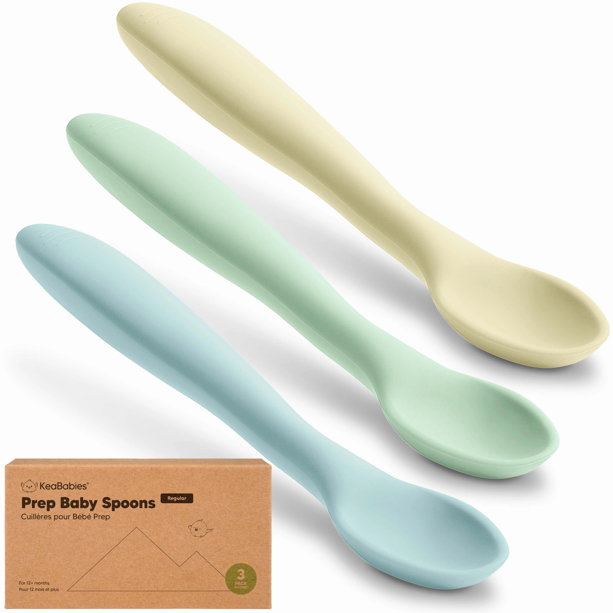3-Pack Prep Baby Spoons (Pastel Sky)