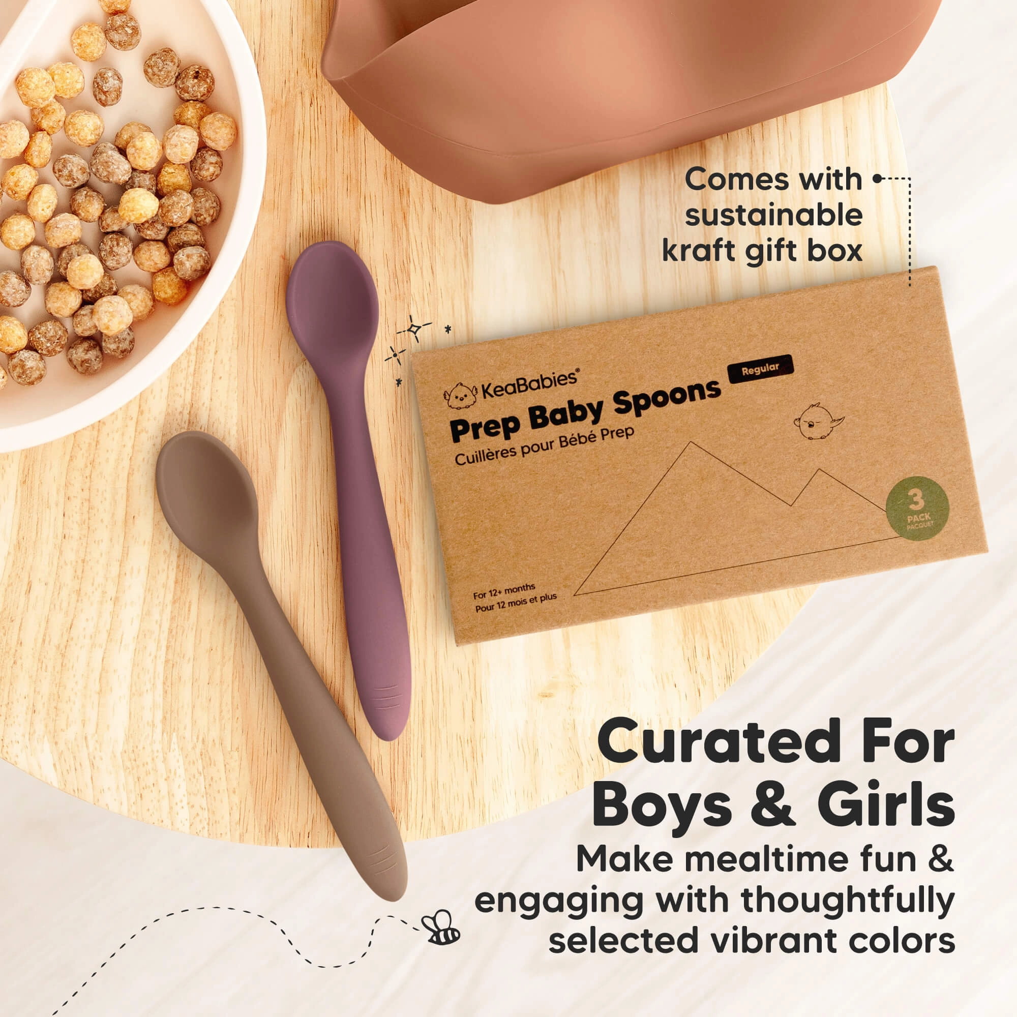 3-Pack Prep Baby Spoons (Rocky)