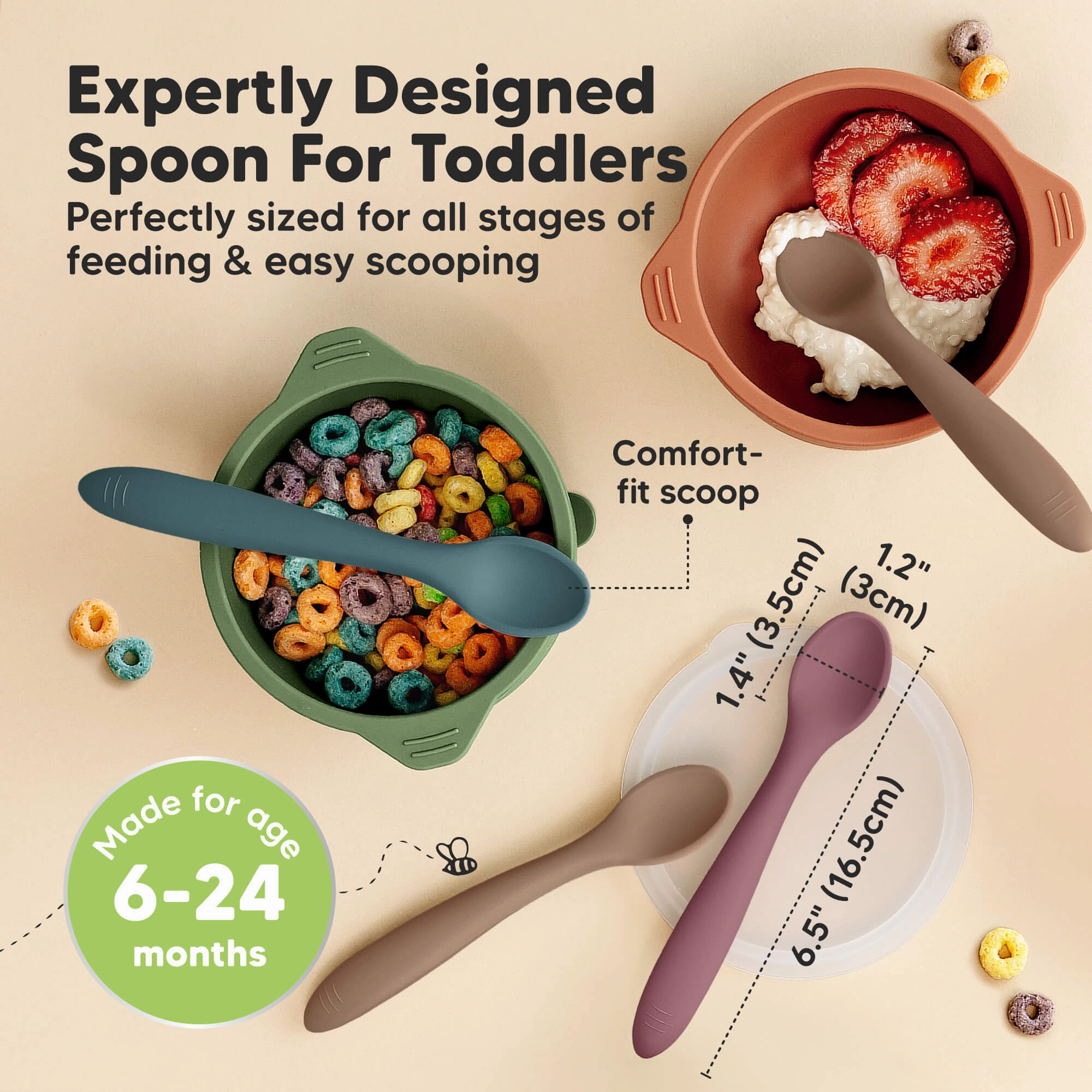 3-Pack Prep Baby Spoons (Rocky)
