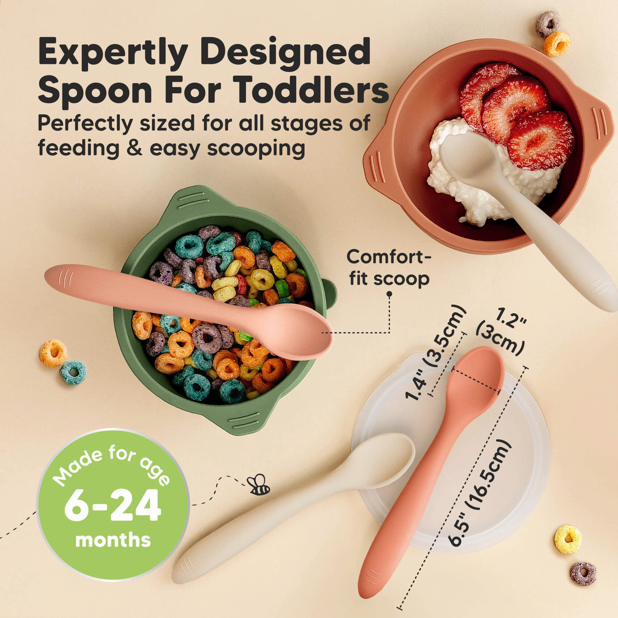 3-Pack Prep Baby Spoons (Roseate)