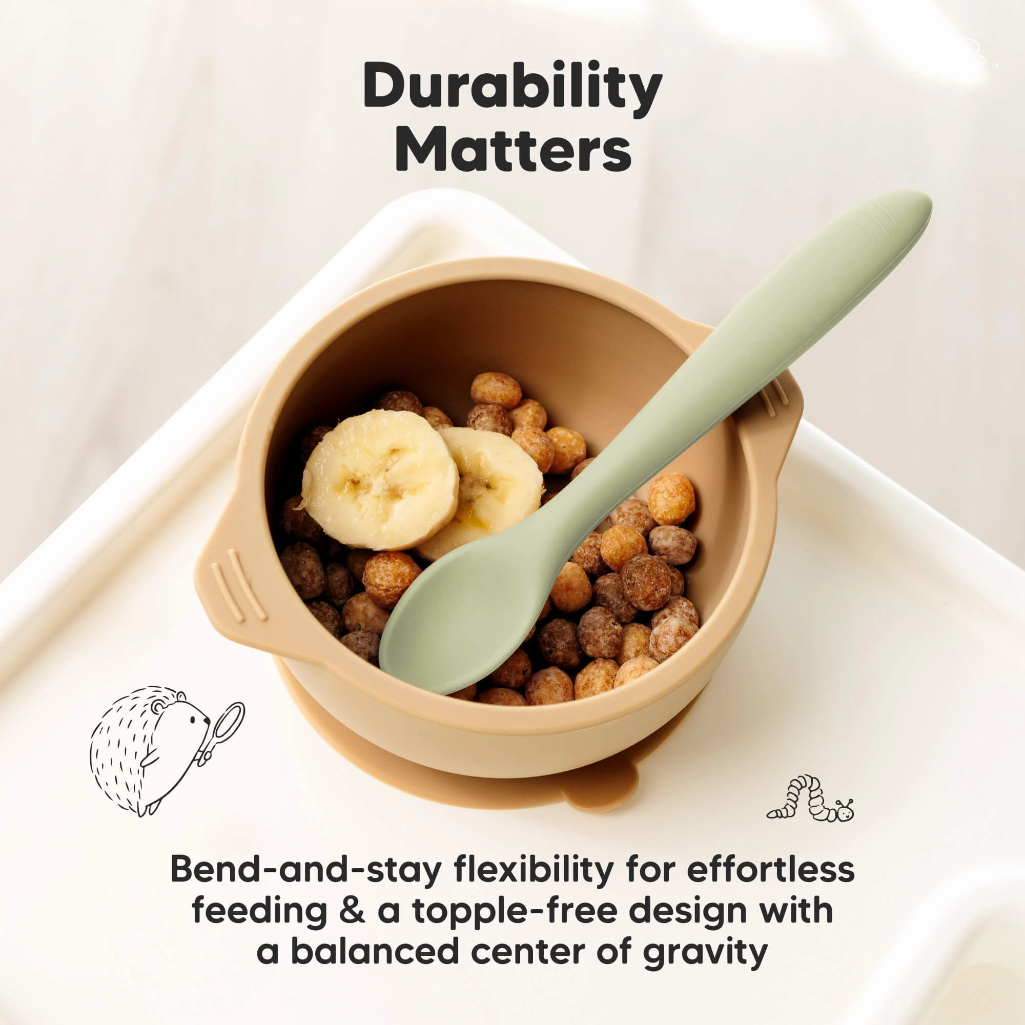 3-Pack Prep Baby Spoons (Sage)