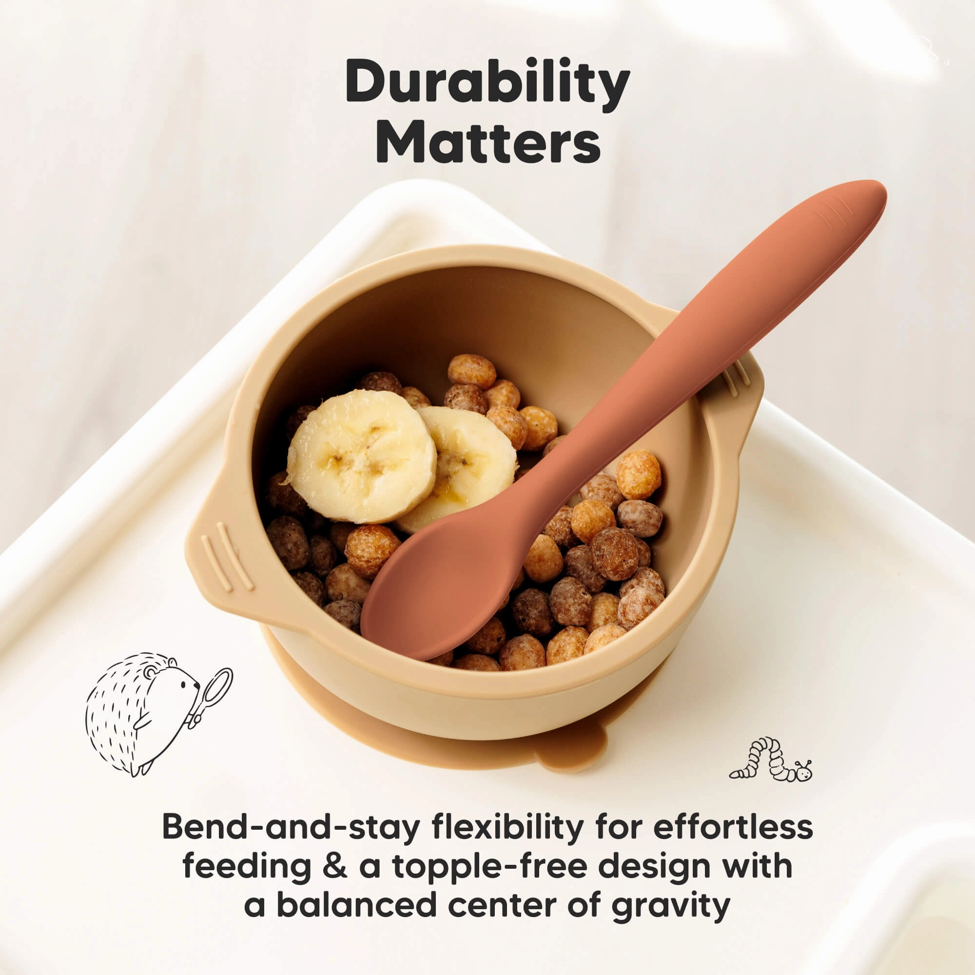 3-Pack Prep Baby Spoons (Terracotta)