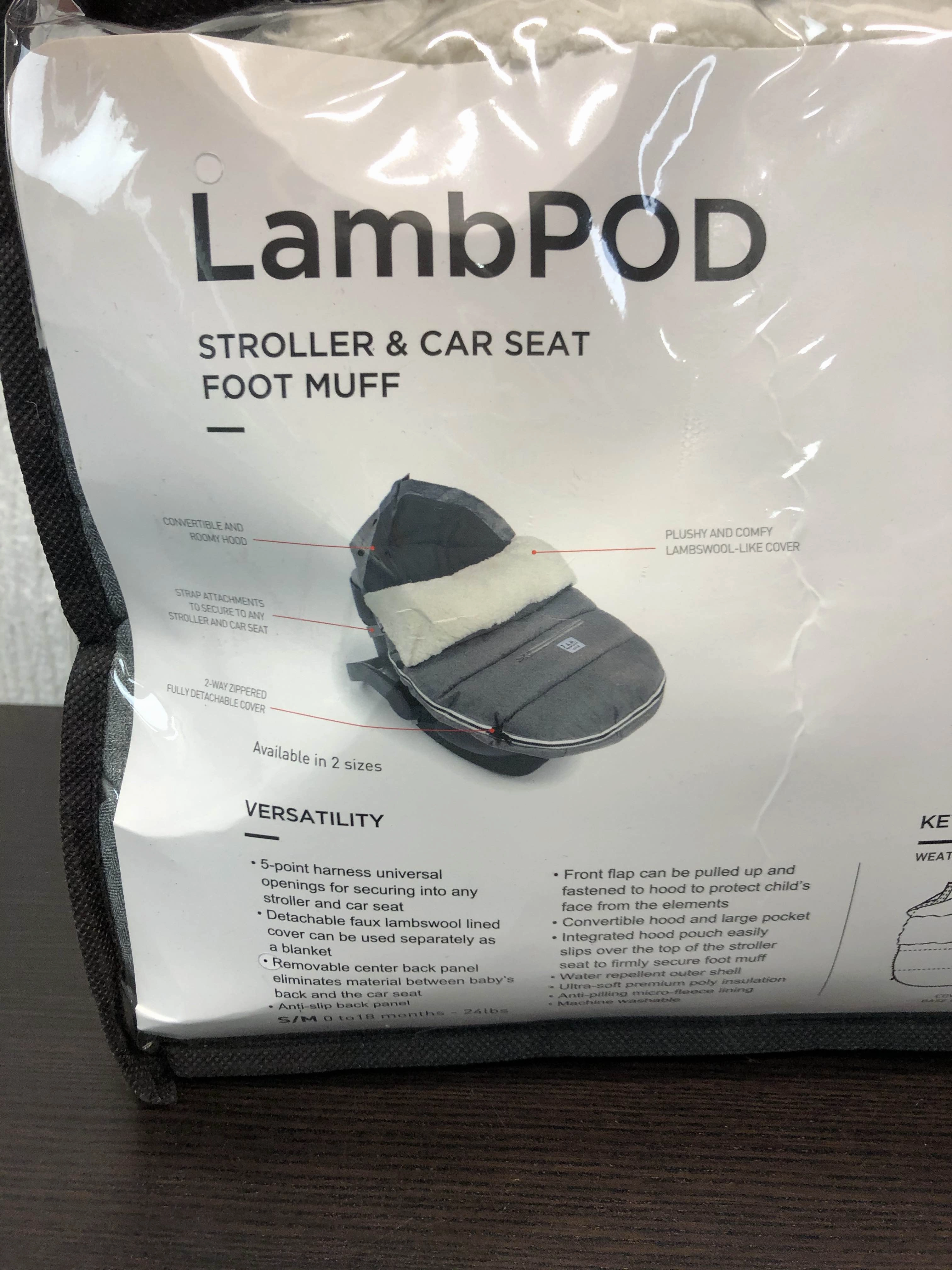 7 A.M. Enfant LambPOD Stroller and Car Seat Footmuff,  Small/Medium