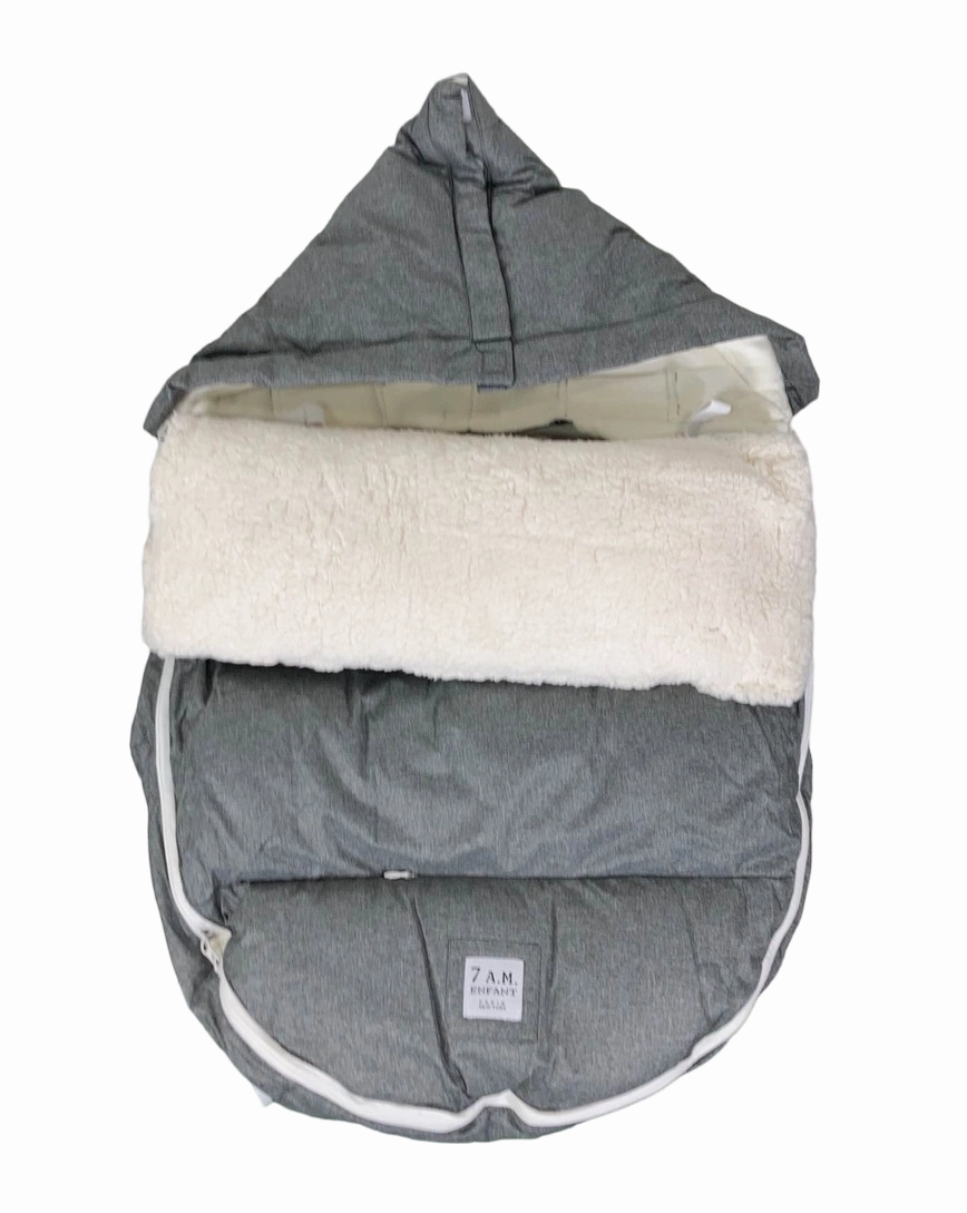 7 A.M. Enfant LambPOD Stroller and Car Seat Footmuff, Heather Grey, Small/Medium