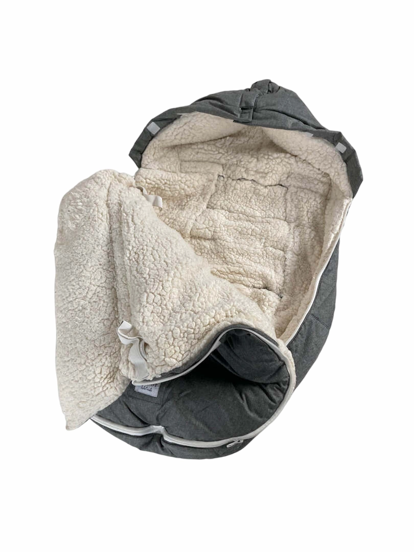7 A.M. Enfant LambPOD Stroller and Car Seat Footmuff, Heather grey, Small/Medium