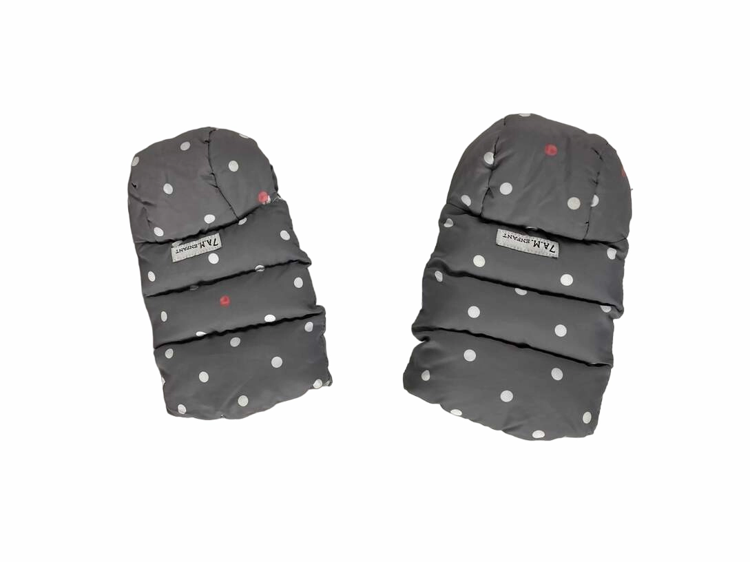 7 A.M. Enfant LambPOD Stroller and Car Seat Footmuff, Small/Medium, Grey Polka Dots