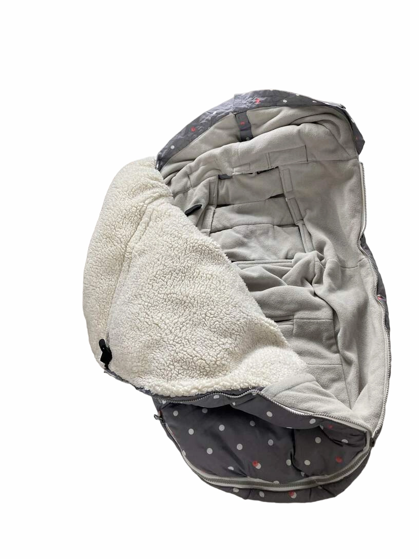 7 A.M. Enfant LambPOD Stroller and Car Seat Footmuff, Small/Medium, Grey Polka Dots