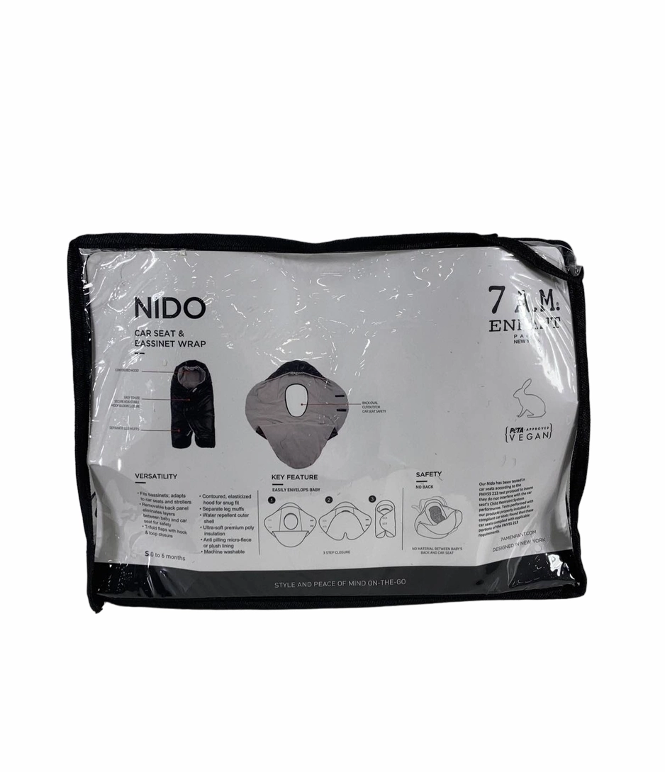 7 A.M. Enfant Nido, Black, Small (0-6 months)