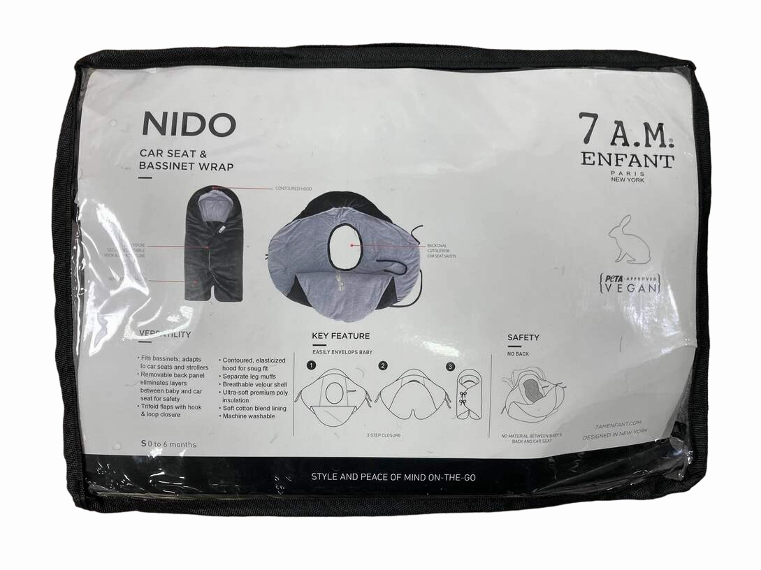 7 A.M. Enfant Nido, Black, Small (0-6 months)