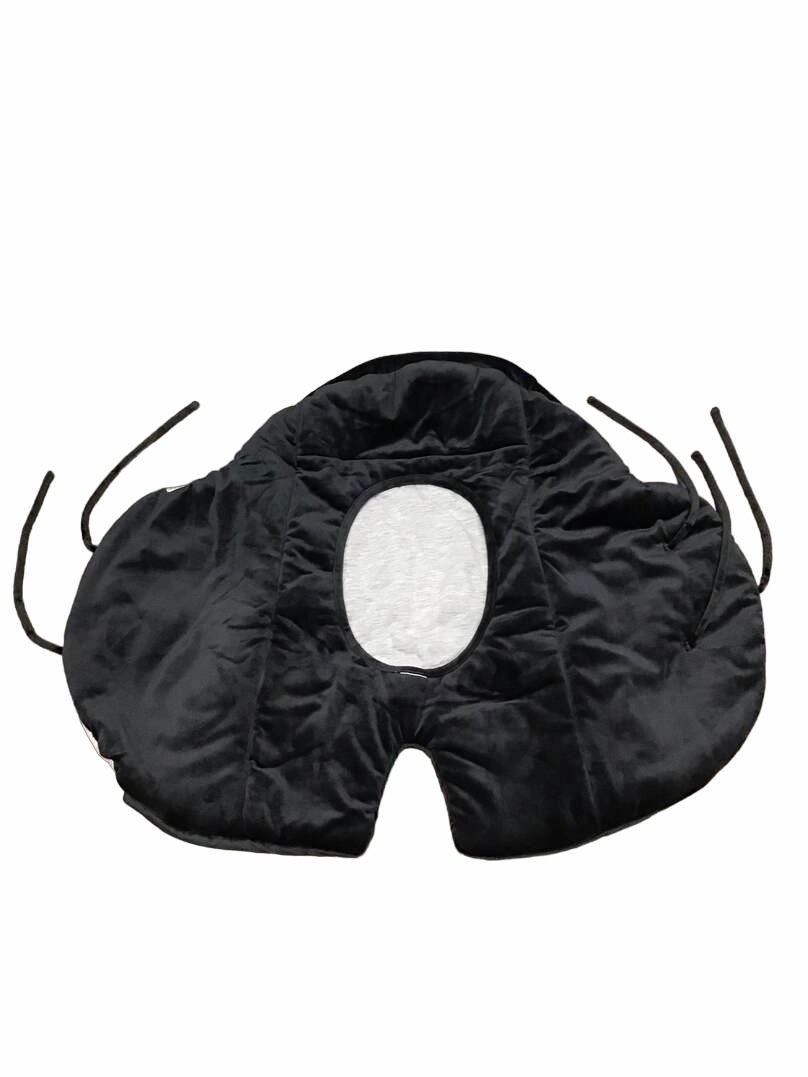 7 A.M. Enfant Nido, Black Velour, Small (0-6 months)