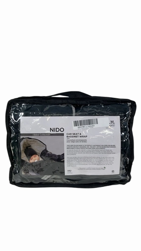 7 A.M. Enfant Nido, Black Velour, Small (0-6 Months)
