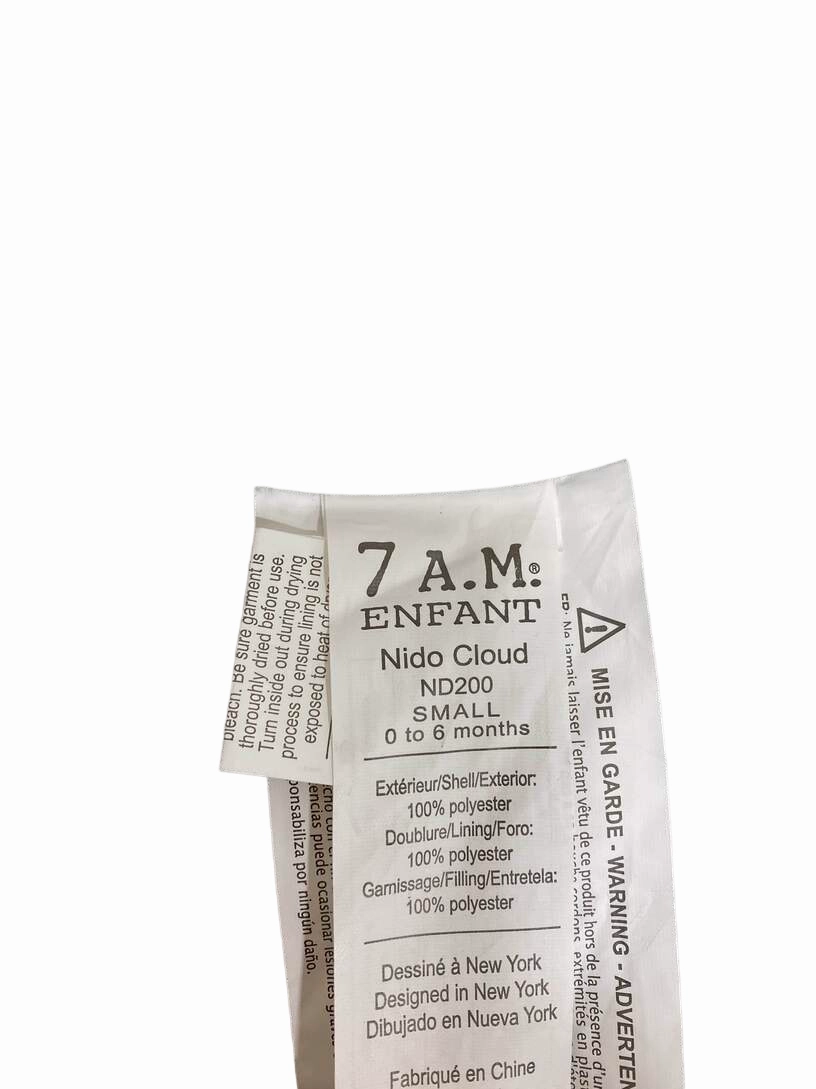 7 A.M. Enfant Nido Cloud, Heather Grey, Small (0-6 months)