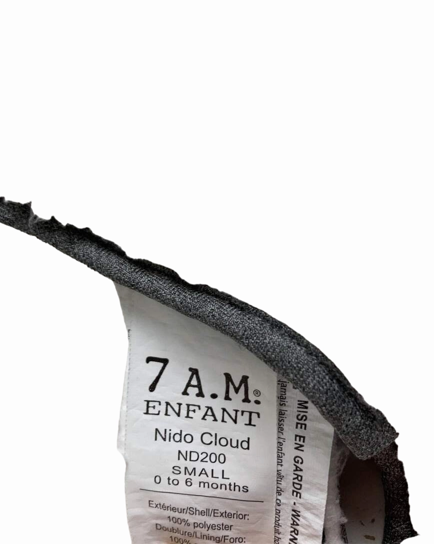 7 A.M. Enfant Nido Cloud, Heather Grey, Small (0-6 months)