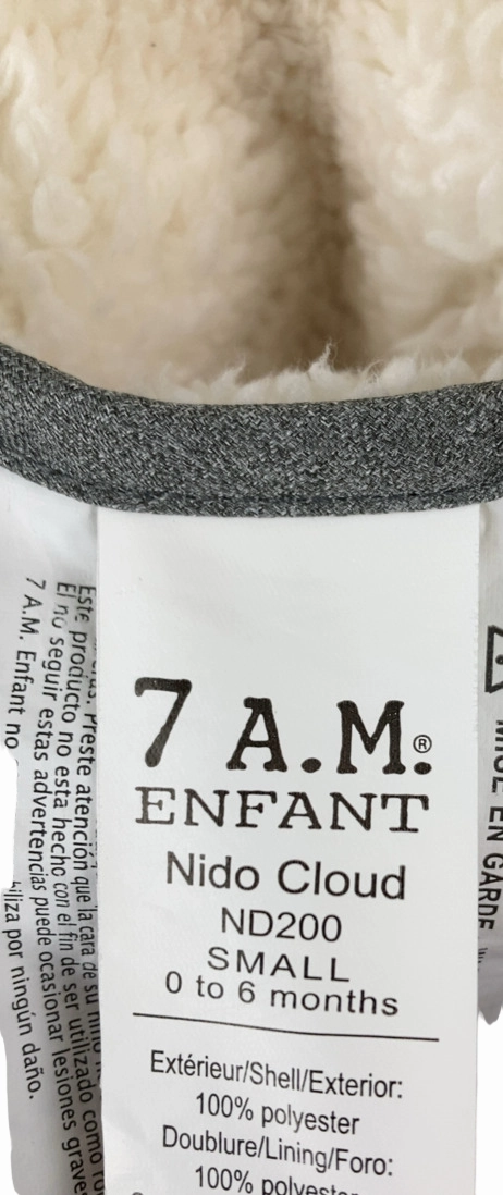 7 A.M. Enfant Nido Cloud, Heather Grey, Small (0-6 months)
