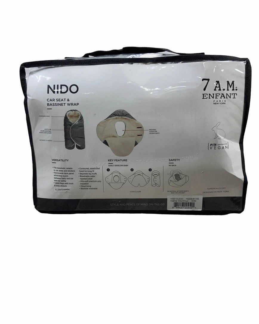 7 A.M. Enfant Nido Cloud, Heather Grey, Small (0-6 months)