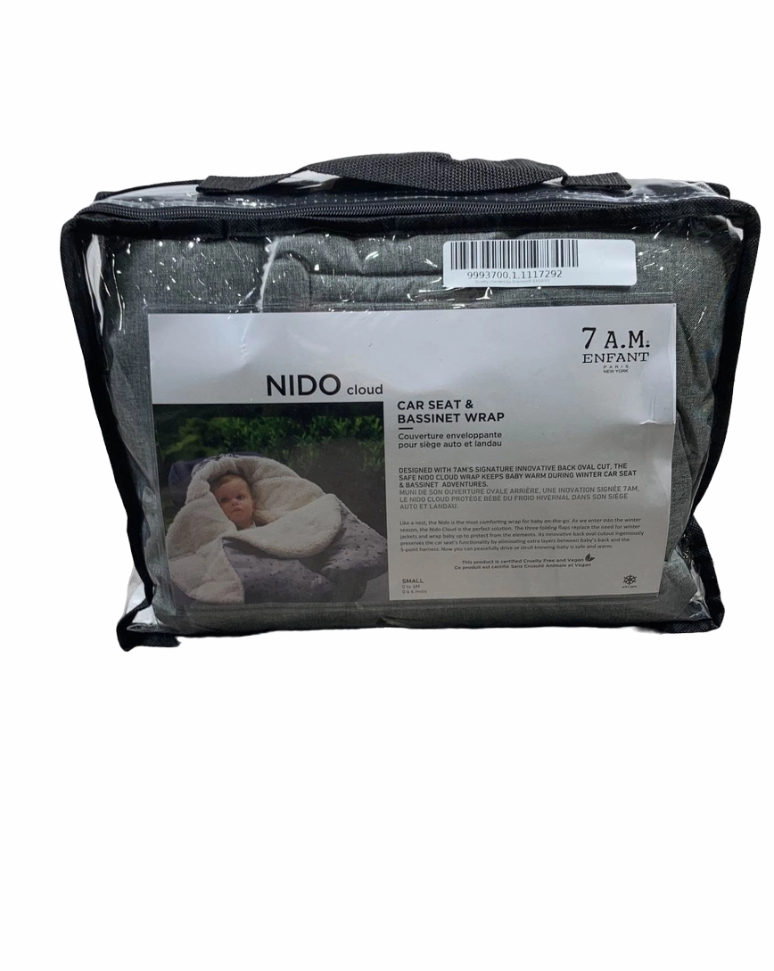 7 A.M. Enfant Nido Cloud, Heather Grey, Small (0-6 months)
