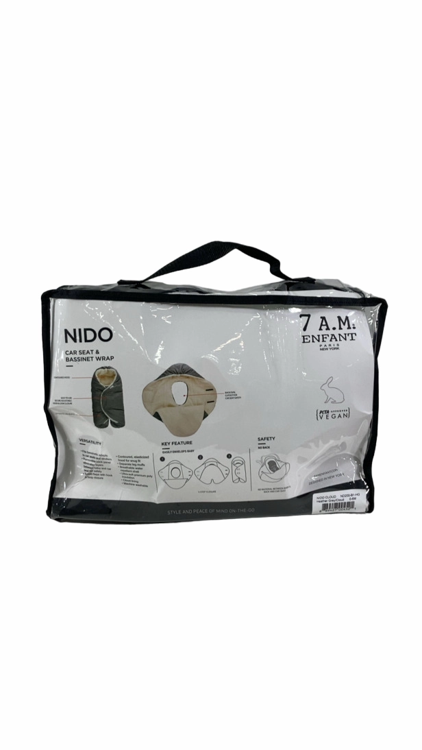 7 A.M. Enfant Nido Cloud, Small (0-6 mths), Heather Grey