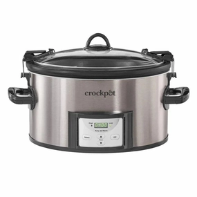 7qt Cook & Carry Programmable Slow Cooker - Stainless Steel