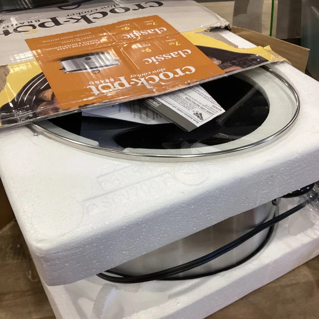 7qt Manual Slow Cooker - Stainless Steel (See Description)