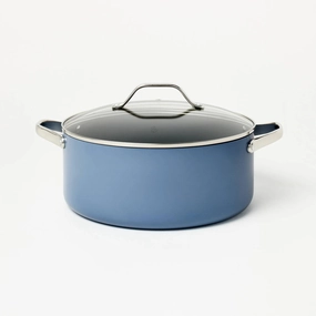 8qt Nonstick Ceramic Coated Aluminum Stock Pot