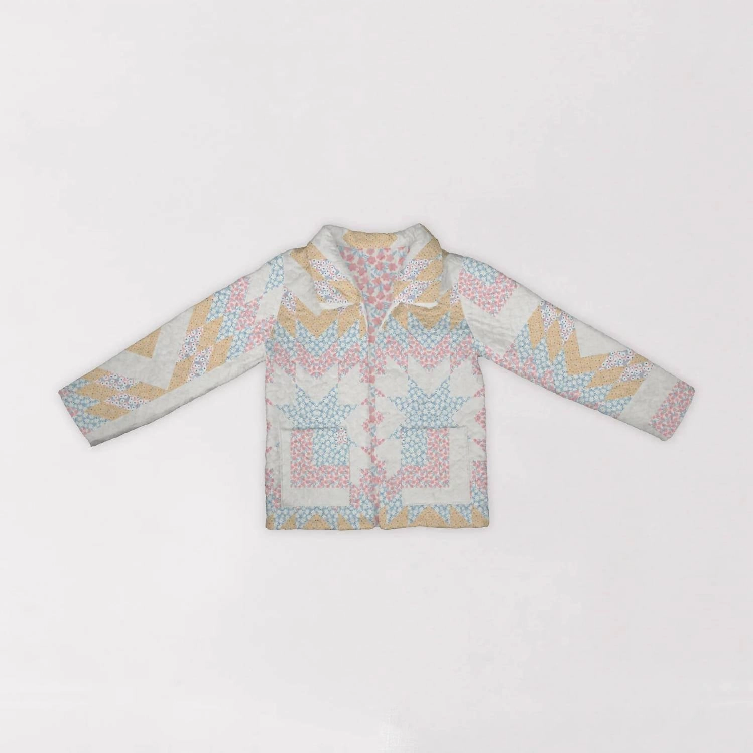 Adeline Quilted Jacket In Grey Multi