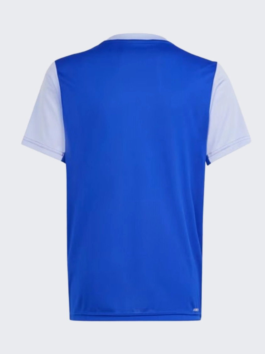 Adidas Essentials Logo Boys Sportswear T-Shirt Lucid Blue/White