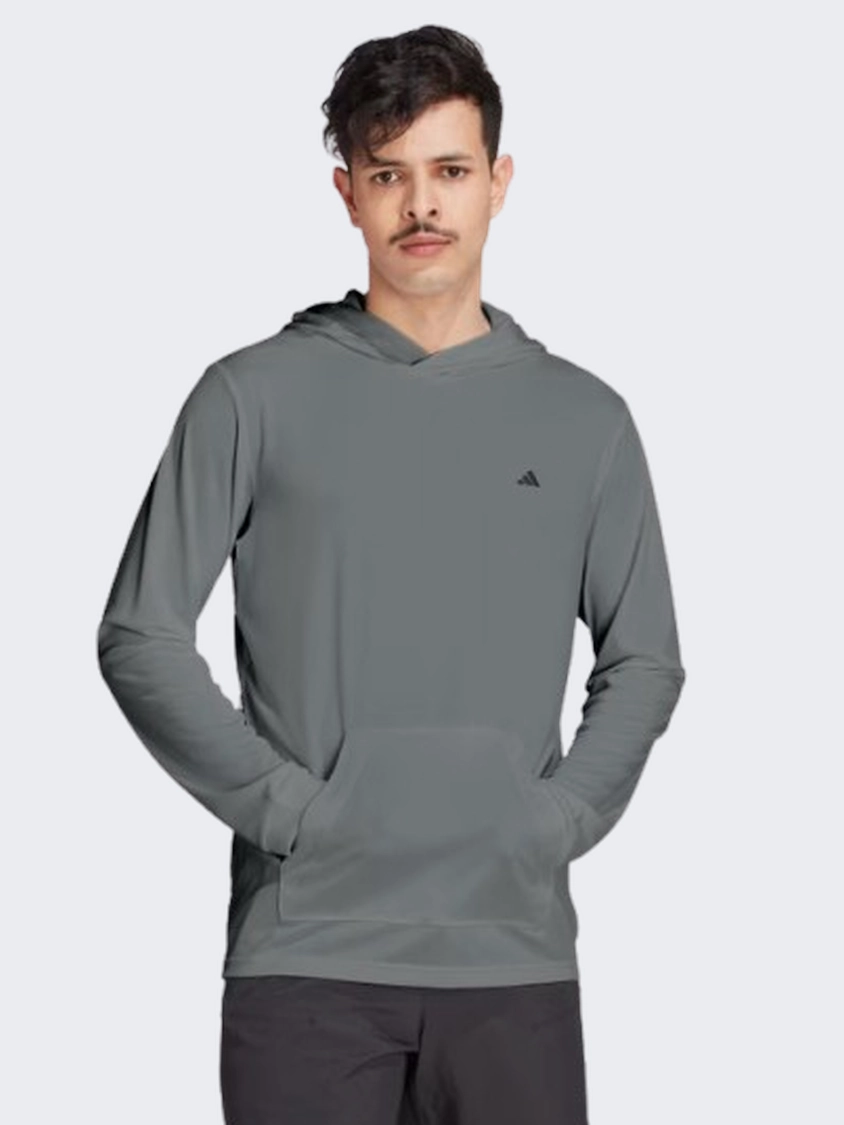 Adidas Essentials Men Training Hoody Solid Grey/Black