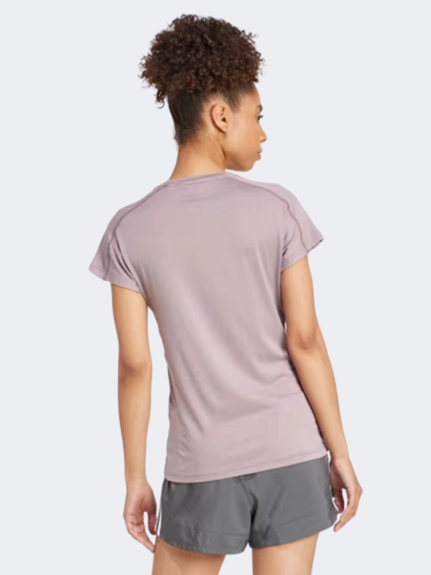 Adidas Essentials Minimal Branding Women Training T-Shirt Shadow Fig