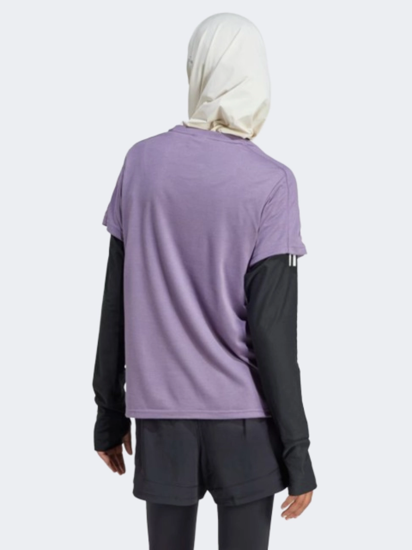 Adidas Essentials Minimal Branding Women Training T-Shirt Shadow Violet