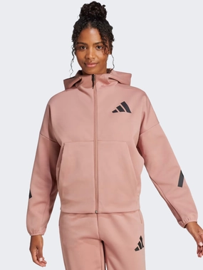 Adidas Z N E Women Sportswear Hoody Warm Clay