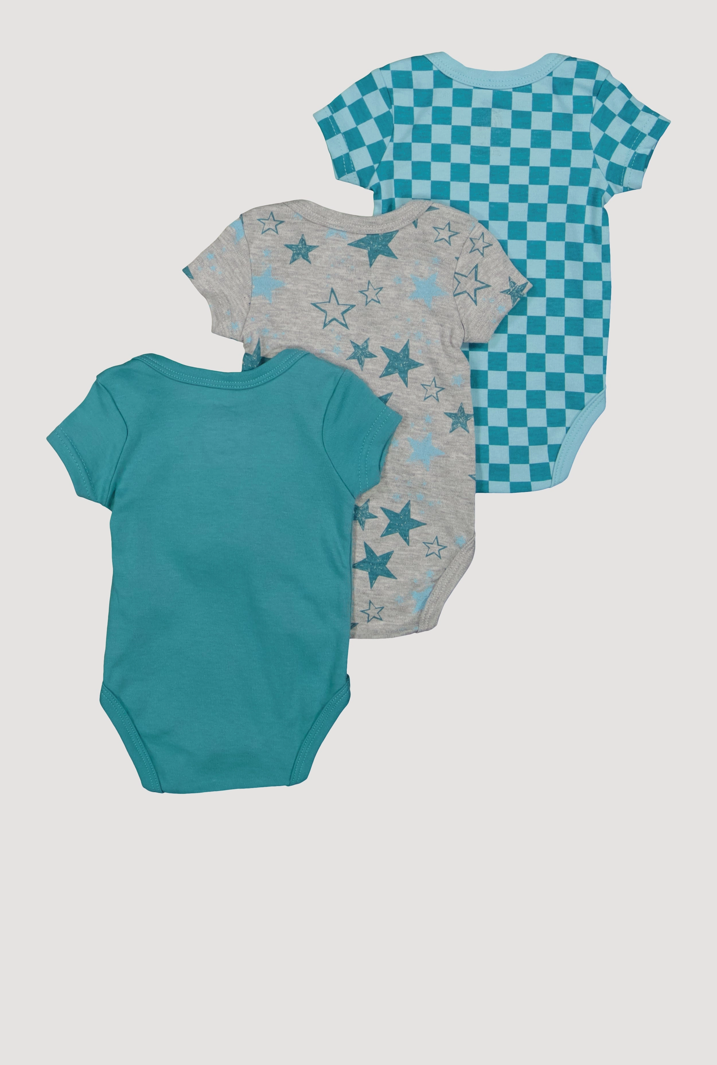 Baby Boys 0-9M Chenille Cool Dude Graphic Bodysuits 3 Pack