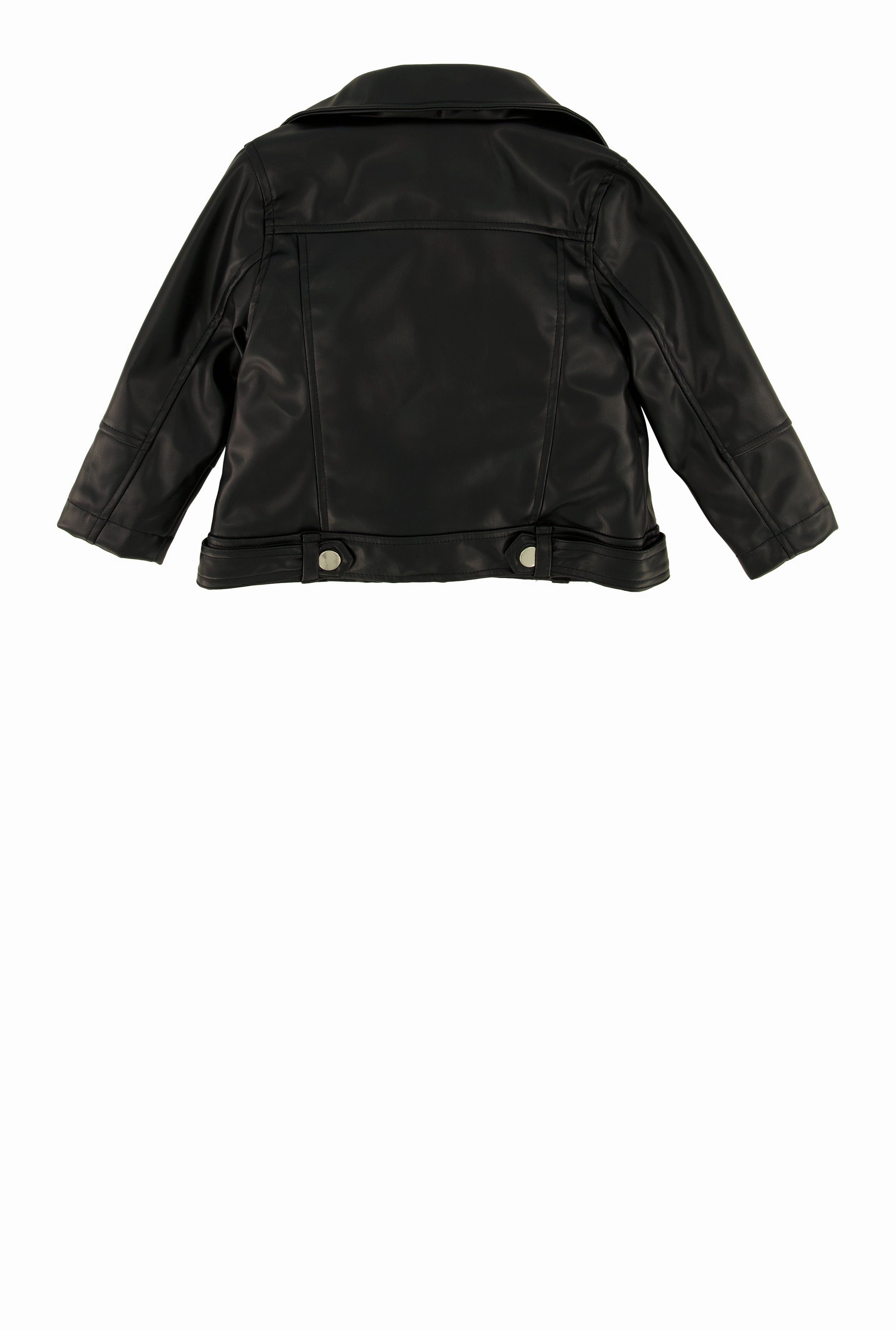 Baby Girls 12-24M Faux Fur Trim Faux Leather Moto Jacket