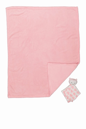 Baby Girls Plush Blanket with Owl Lovey
